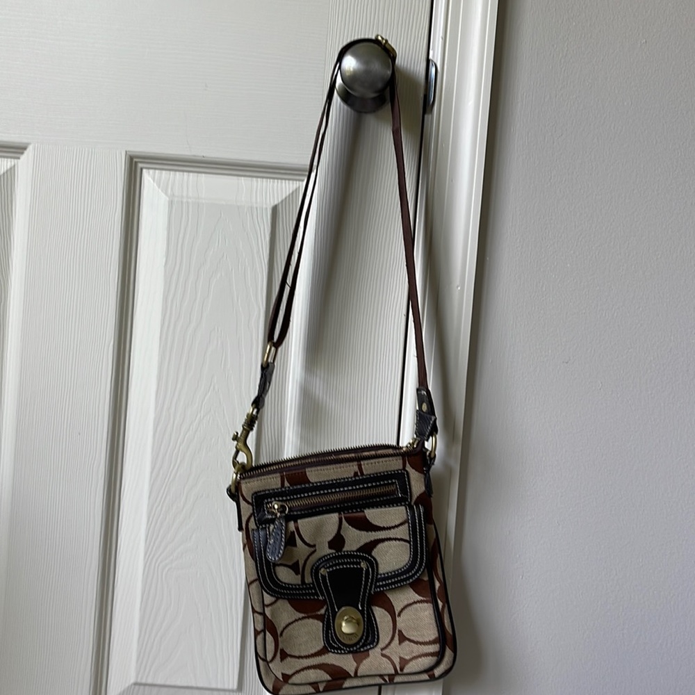 Coach brown/tan crossbody